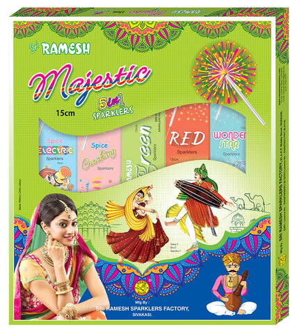 Majestic 5 in 1 Collections - 15 cm Sparklers (Set of 5 Boxes)