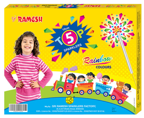 Rainbow Collections - 10 cm Sparklers (Set of 5 Boxes)